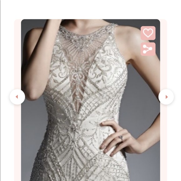 Maggie Sottero Maui wedding Dress. Swarovski crystals & beading. - Picture 2 of 10